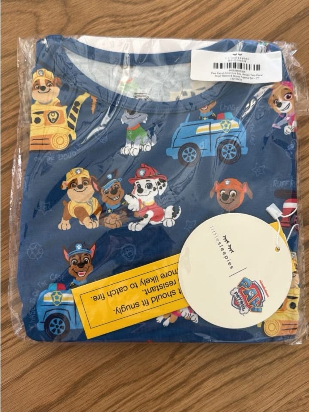 Paw Patrol Little Sleepies 3T Pajamas Shorts and Short Sleeve set